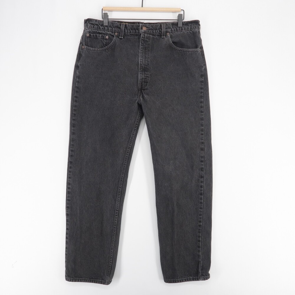 Vintage Levis 505 Jeans Mens 40x30 Black Regular Fit Straight Leg Denim USA 90s